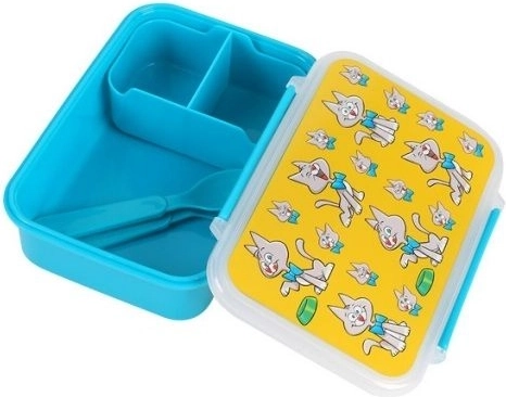 Παιδικό lunchbox Γατούλα με σετ μαχαιροπίρουνων