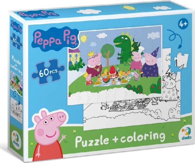 DODO παζλ διπλής όψης Peppa Pig 60 κομμάτια – Πικνίκ