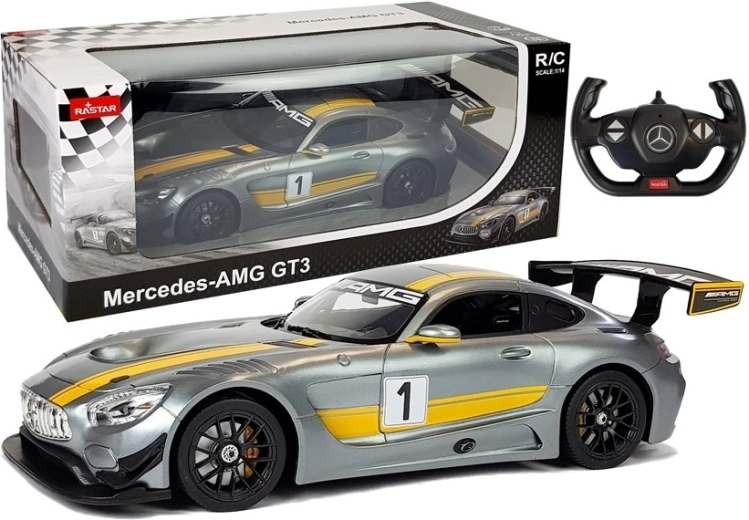 R/C αυτοκίνητο Mercedes-AMG GT3 Rastar 1:14 γκρι με τηλεχειρισμό