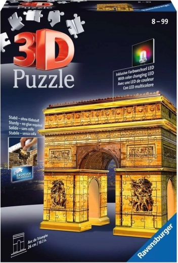 Φωτιζόμενο 3D παζλ Νυχτερινή έκδοση Αψίδα του Θριάμβου
