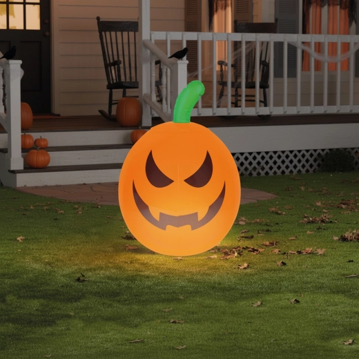 Φουσκωτή κολοκύθα Halloween με φωτισμό RGB LED 40 cm