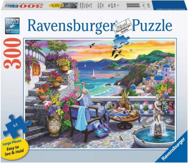 Παζλ Ravensburger Ηλιοβασίλεμα πάνω από τη Σαντορίνη 300 κομμάτια