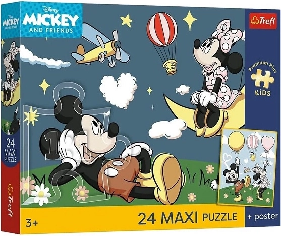 Πάζλ maxi premium plus pro για παιδιά Mickey Mouse – Φίλοι ποντικιών (24 κομμάτια)