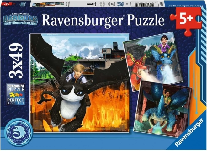 Ravensburger παζλ Πώς να Εκπαιδεύσετε τον Δράκο: Εννέα Βασίλεια 3×49 κομμάτια