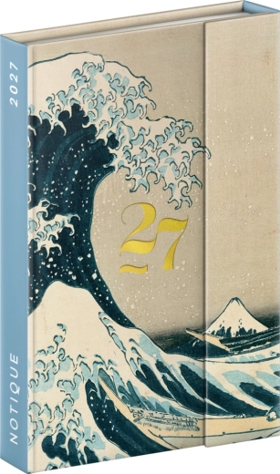 Notique εβδομαδιαίο μαγνητικό ημερολόγιο Katsushika Hokusai 2027 11 × 16 cm