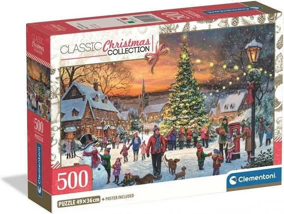 Χριστουγεννιάτικο παζλ Clementoni Christmas Magic Moments 500 κομμάτια