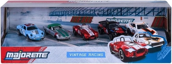 Majorette Vintage Racing – σετ 5 αγωνιστικών αυτοκινήτων