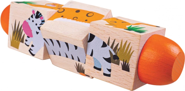 Bigjigs Toys κύλινδρος δραστηριοτήτων ζούγκλα