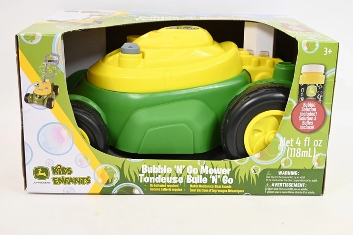 TOMY John Deere παιδική χλοοκοπτική μηχανή για σαπουνόφουσκες