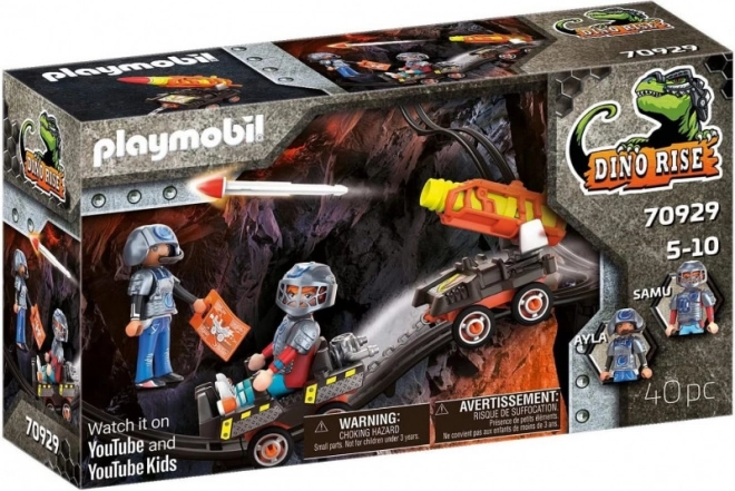 Playmobil Dino Rise Dino Mine βαγονέτο με πυραύλους