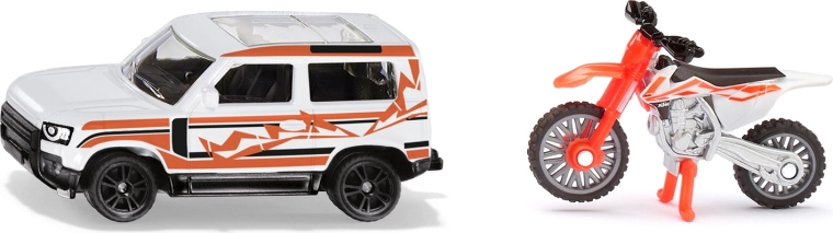 Σετ Siku Land Rover Defender και μοτοκρός KTM 450 SX-F
