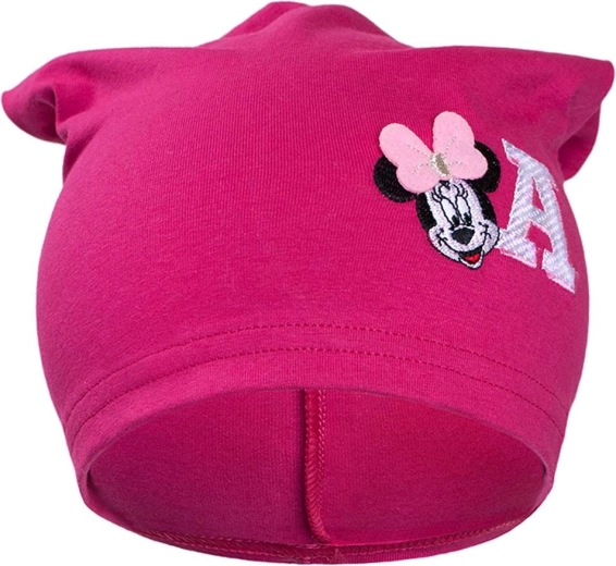 Φθινοπωρινό παιδικό σκουφάκι New Baby Minnie ροζ