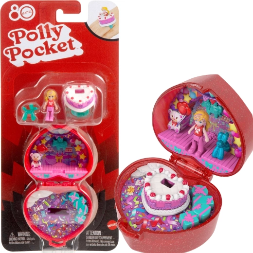 Polly Pocket επετειακή compact θήκη σε σχήμα καρδιάς για την 80ή επέτειο της Mattel