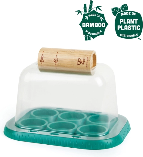 Hape Nature Fun μίνι θερμοκήπιο από μπαμπού για μικρούς κηπουρούς