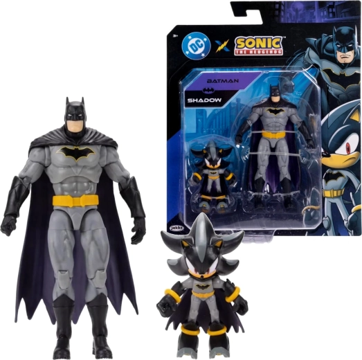 Jakks Pacific σετ φιγούρων Shadow ως Batman και Batman (Sonic the Hedgehog x DC Comics)