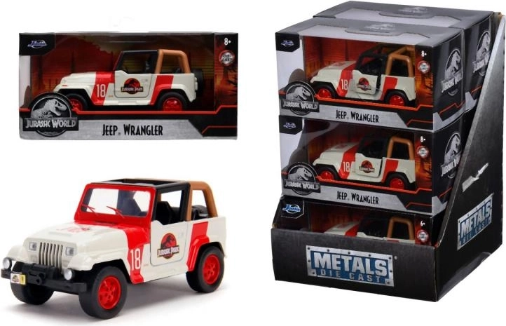 Μεταλλικό μοντέλο Jeep Wrangler Jurassic Park 1:32 με ανοιγόμενες πόρτες