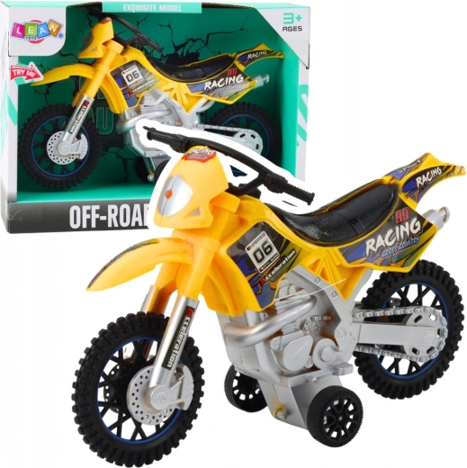 Παιχνίδι motocross off-road κίτρινο με φώτα και ήχους