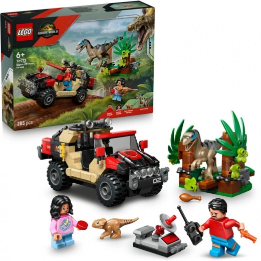 LEGO® Jurassic World 76972 Απόδραση από τον ράπτορα με όχημα εκτός δρόμου