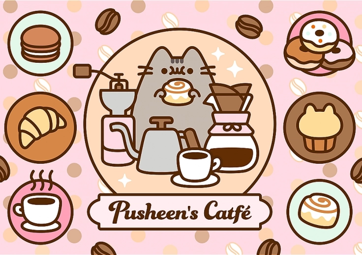 Παζλ 500 κομματιών – PUSHEEN σε καφετέρια Trefl