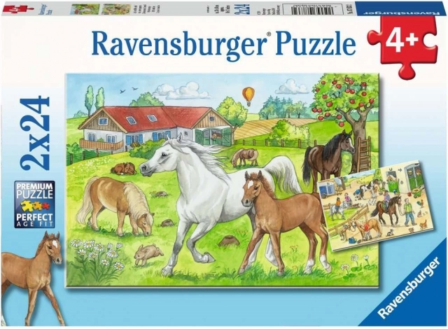 Παζλ Ravensburger Στους στάβλους 2×24 κομμάτια