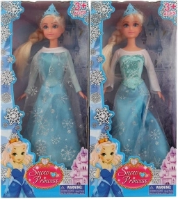 Αρθρωτή κούκλα με χειμερινό φόρεμα και κορώνα