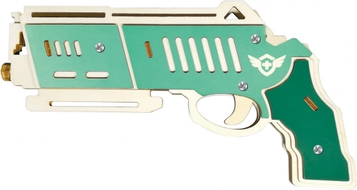 Woodcraft ξύλινο 3D παζλ όπλο με λαστιχάκια Falcon