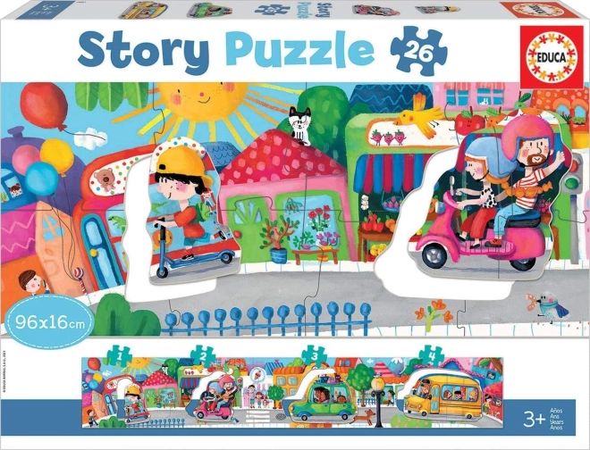 Story puzzle μεταφορά στην πόλη 26 κομμάτια EDUCA