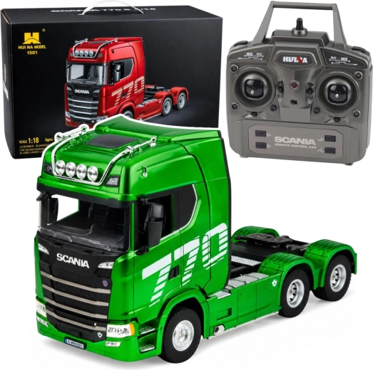 Πράσινο RC τράκτορας Scania 770S 1:18 με LED και χειρισμό 2,4 GHz