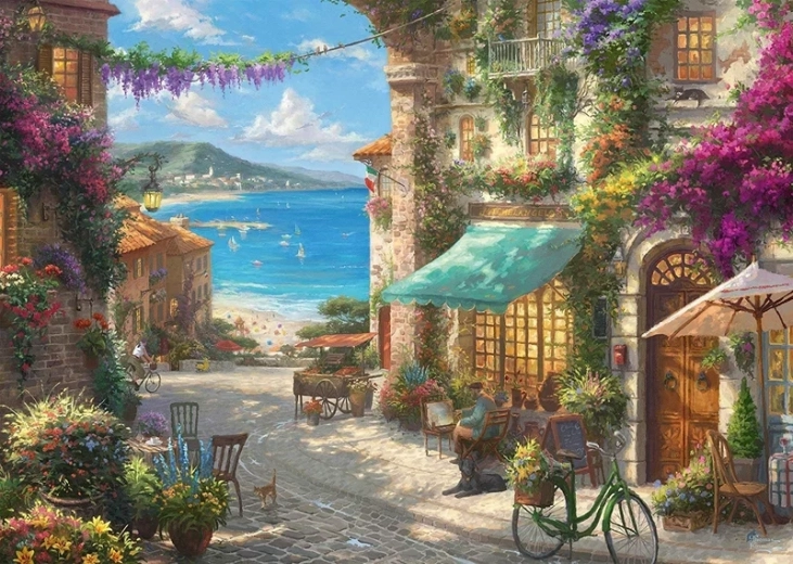Norimpex Ζωγραφική με αριθμούς Πόλη δίπλα στη θάλασσα 40 × 50 cm