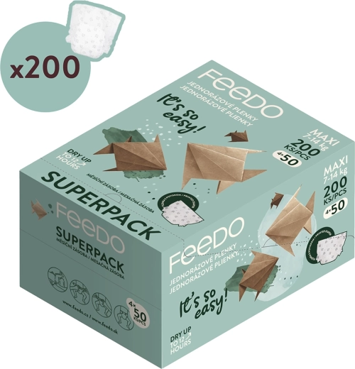Πάνες μίας χρήσης FEEDO maxi (7–14 kg) – Μηνιαίο