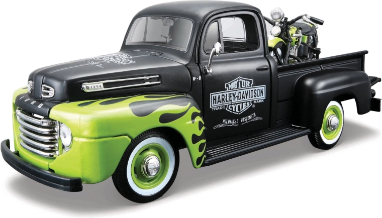 Maisto Harley-Davidson custom 1948 Ford F-1 pickup με μοτοσυκλέτα 1948 FL Panhead 1:24