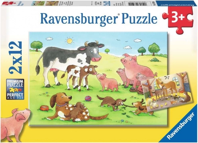 Παζλ Ravensburger Ζωική φάρμα 2×12 κομμάτια