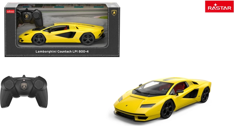 RC αυτοκίνητο Lamborghini Countach LPI 800-4 Rastar 1:16 κίτρινο