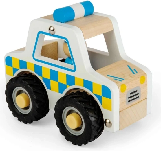 Bigjigs Toys ξύλινο μίνι περιπολικό αυτοκινητάκι