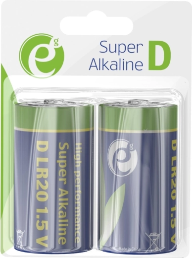 Αλκαλικές μπαταρίες D LR20 1,5 V, 2 τεμάχια