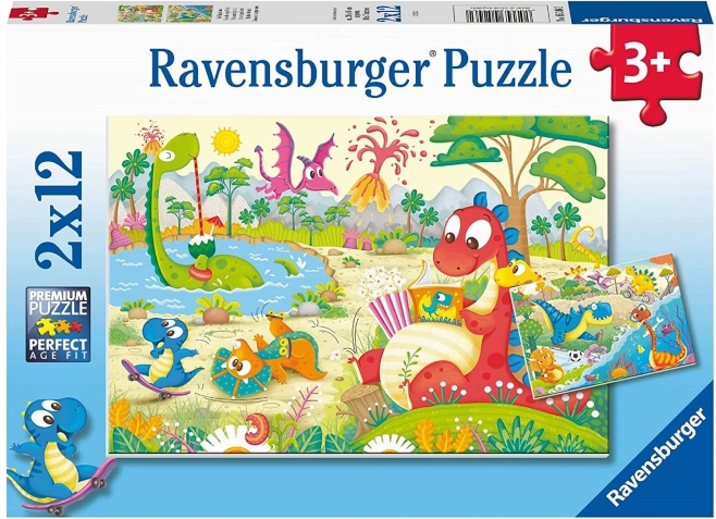 RAVENSBURGER παζλ αγαπημένοι δεινόσαυροι 2×12 κομμάτια
