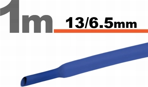 Μπλε θερμοσυστελλόμενος σωλήνας 13 / 6,5 mm