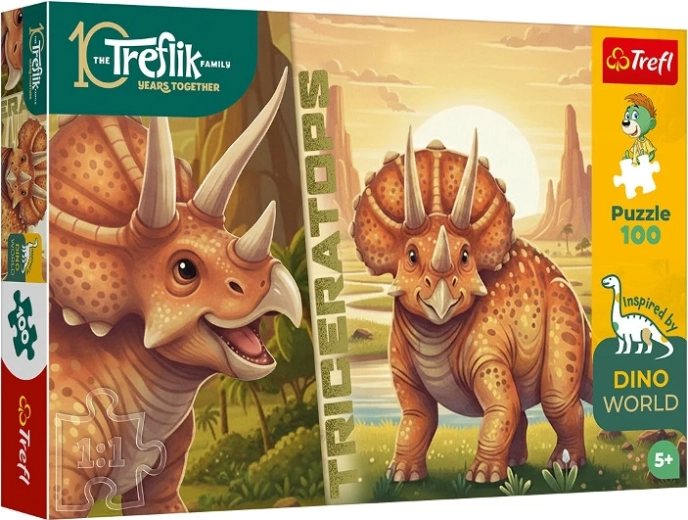 InspiredByDinoWorld παζλ τρικεράτοπας 100 κομμάτια