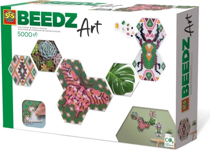 Δημιουργικό σετ Beedz Art Hex Botanika – εξαγωνικό μωσαϊκό από σιδερόχαρτα χάντρες