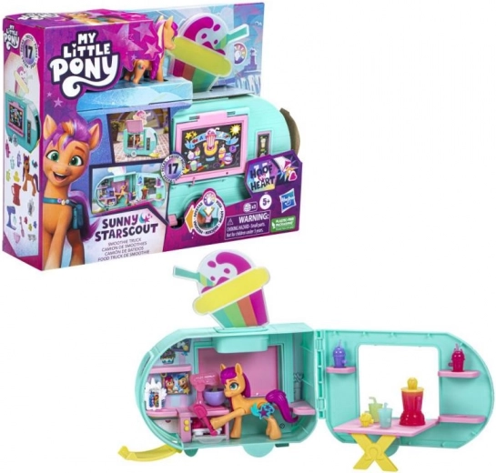 My little pony sunny starscout smoothie truck 2 σε 1 – σετ παιχνιδιού με όχημα και κουζινάκι