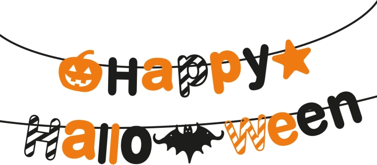 Χάρτινη γιρλάντα Halloween Happy Halloween 3,5 m
