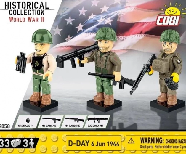 Κατασκευαστικό σετ COBI HC WWII – D-Day 6 Ιουνίου 1944 φιγούρες