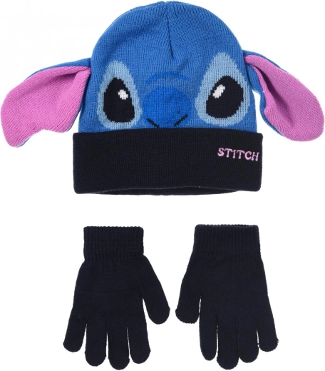 Παιδικό σκουφάκι και γάντια Lilo και Stitch