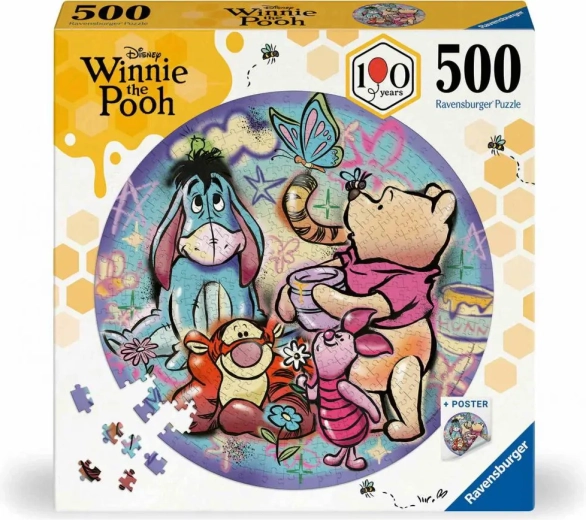 Στρογγυλό παζλ Ravensburger Winnie the Pooh 500 κομμάτια