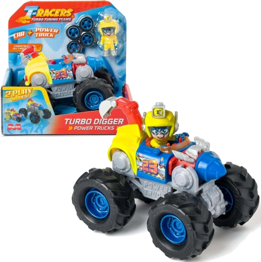 T-Racers Power Trucks Turbo Digger όχημα 2σε1