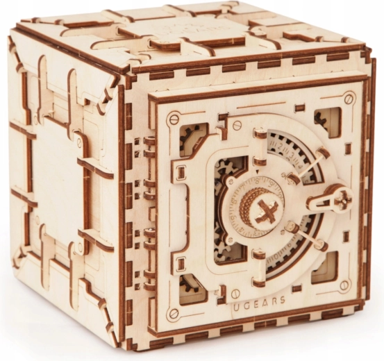 Ξύλινο μηχανικό χρηματοκιβώτιο UGEARS – 3D παζλ 179 τεμαχίων