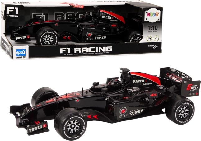 Αγωνιστικό αυτοκίνητο F1 με μηχανισμό έλξης 1:10, μαύρο με ήχους