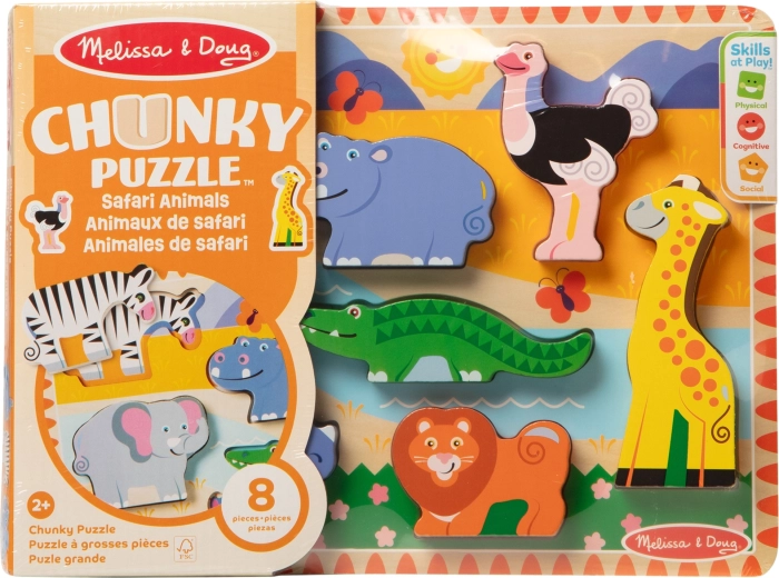 Ξύλινο chunky παζλ σαφάρι MELISSA & DOUG
