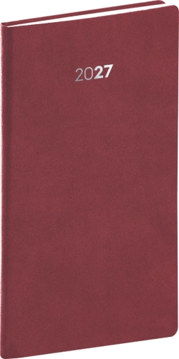 Τσέπης ημερολόγιο Notique Balakon 2027 μπορντό 9 × 15,5 cm