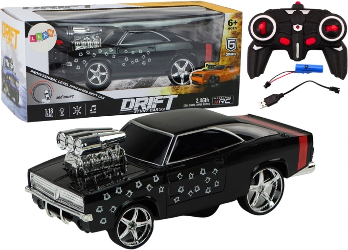RC αυτοκίνητο 1:18 drift 360 με φώτα και ήχους – μαύρο